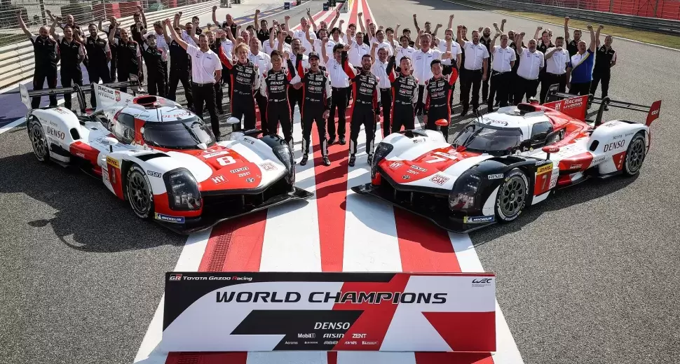 GAZOO Racing Celebrates WEC World Championship Win during Season Finale